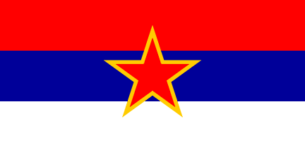 Bandeiras da sérvia vojvodina e cidade de novi sad